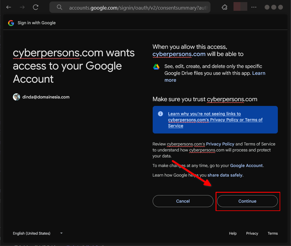 Cara Backup Dengan Google Drive di CyberPanel Pada VPS