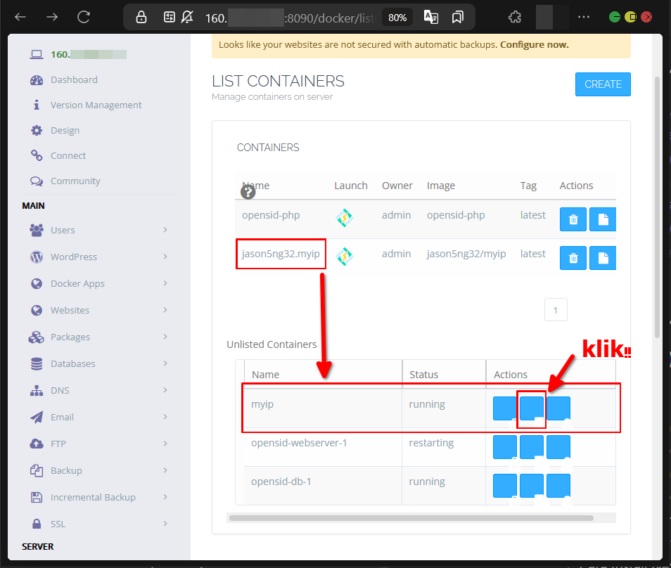 Cara Install Docker Container di CyberPanel Pada Cloud VPS
