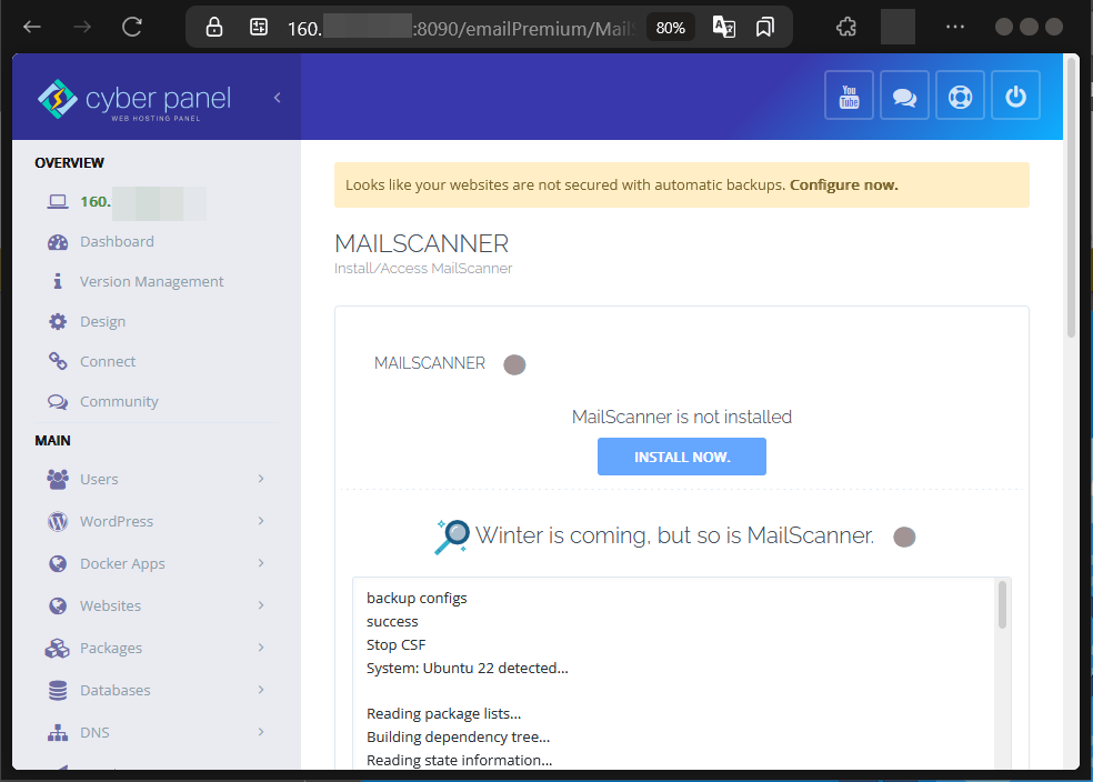 Cara Install MailScanner di CyberPanel Untuk Monitor Email