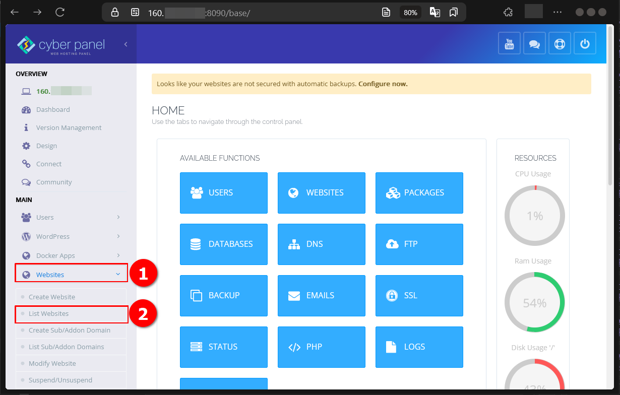 Cara Install WordPress di CyberPanel Pada Cloud VPS