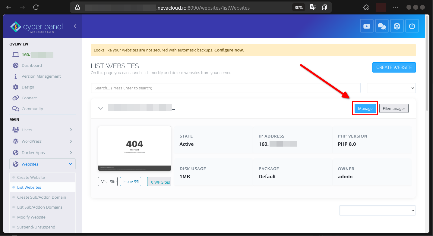 Cara Install WordPress di CyberPanel Pada Cloud VPS