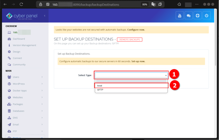 Cara Jadwal Backup Atau Schedule Backup CyberPanel di VPS