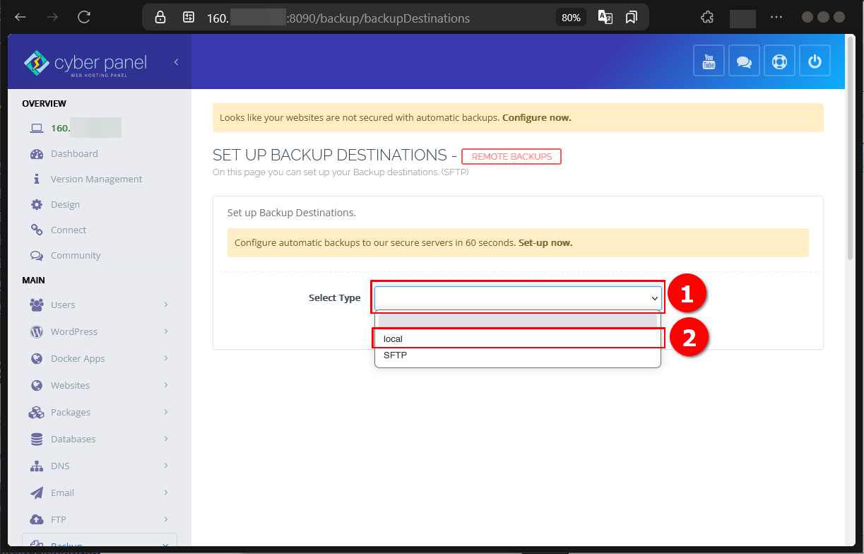 Cara Jadwal Backup Atau Schedule Backup CyberPanel di VPS