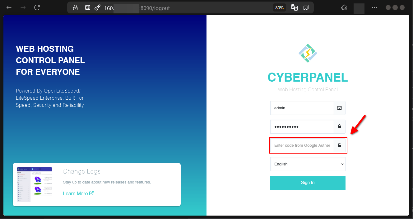Cara Menambah Keamanan 2FA Akun CyberPanel di Cloud VPS