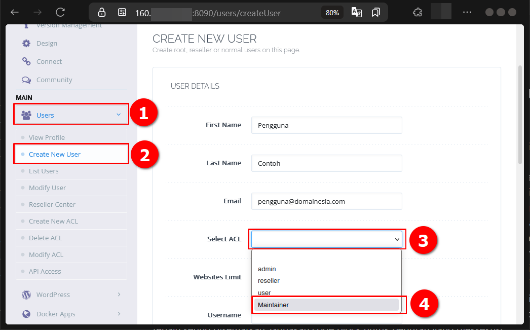 Cara Menambah ACL di CyberPanel Pada CLoud VPS