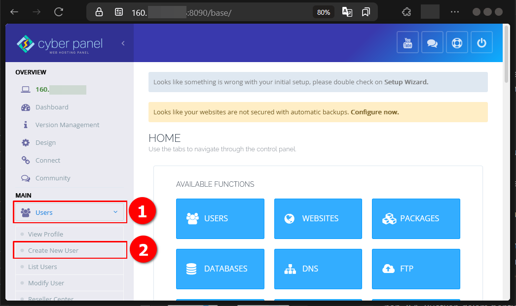 Cara Menambah Akun di CyberPanel Pada Cloud VPS