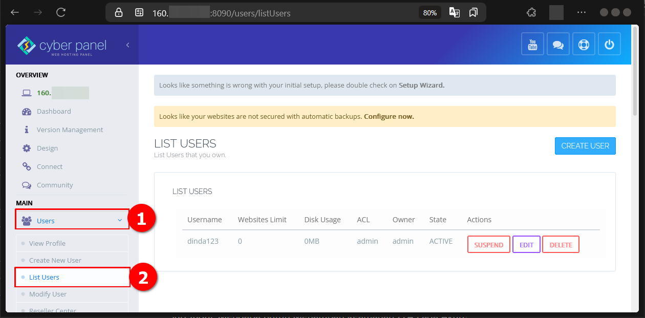 Cara Menambah Akun di CyberPanel Pada Cloud VPS