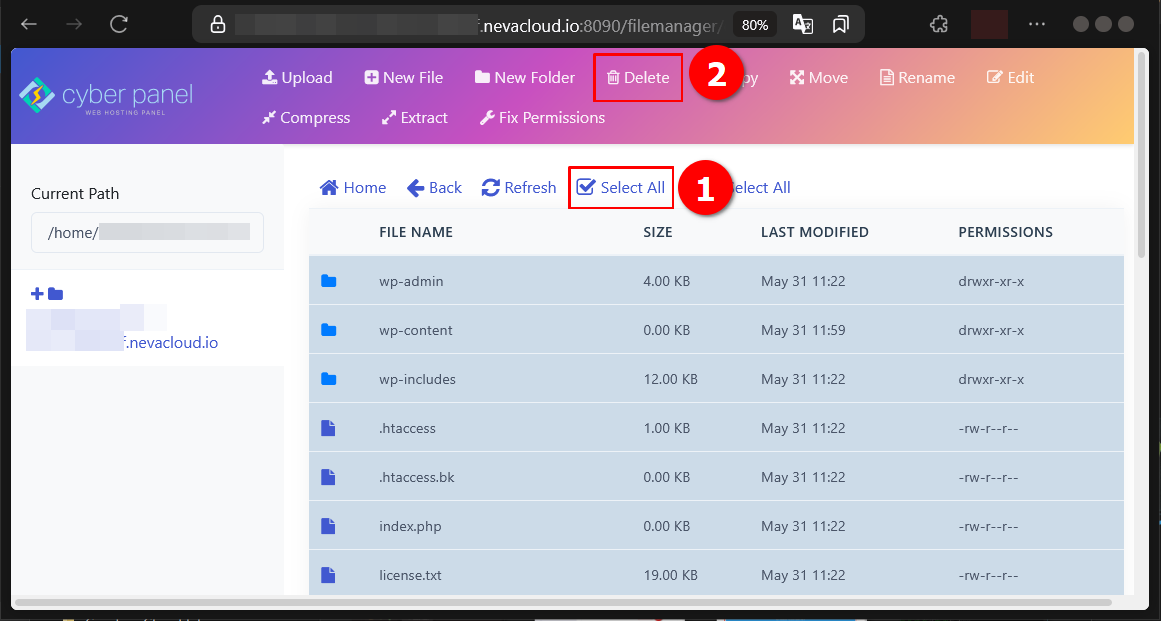 Cara Mengatasi Eror 'Directory Is Not Empty' di CyberPanel
