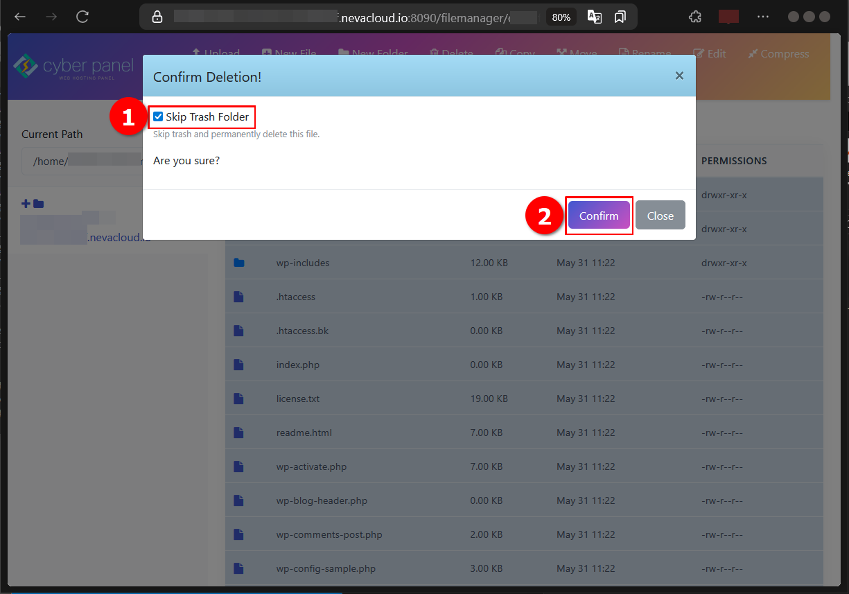 Cara Mengatasi Eror 'Directory Is Not Empty' di CyberPanel