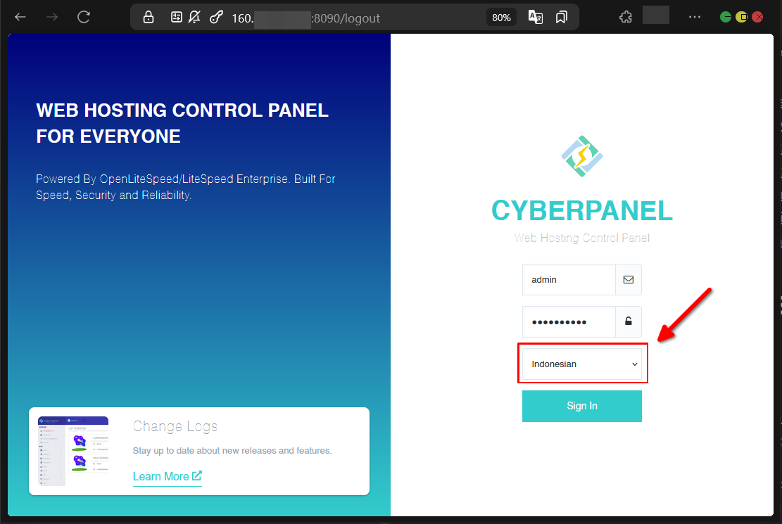 Cara Mengubah Lokalisasi Bahasa dan Waktu di CyberPanel
