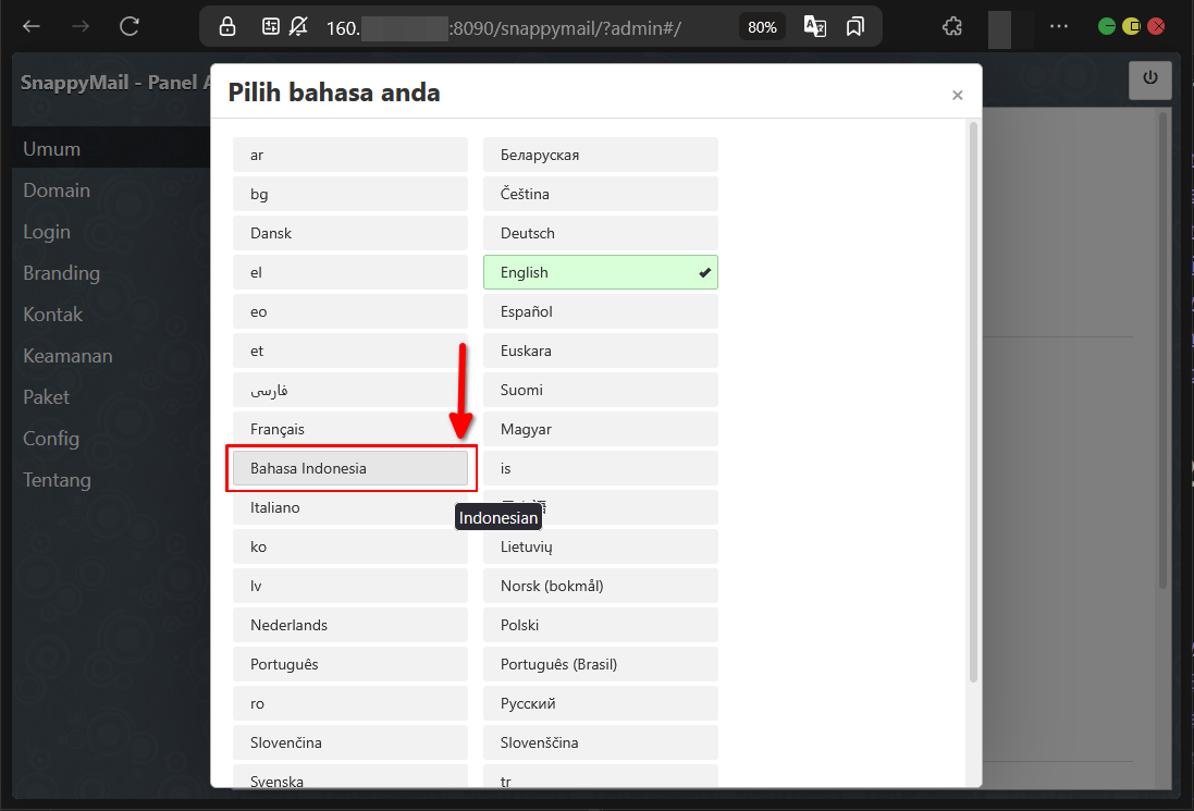 Cara Mengubah Lokalisasi Bahasa dan Waktu di CyberPanel