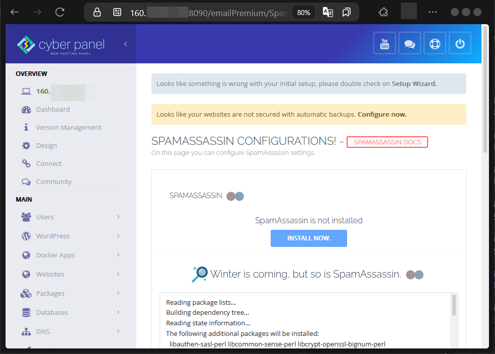 Cara Pakai SpamAssassin di CyberPanel Untuk Lawan SPAM