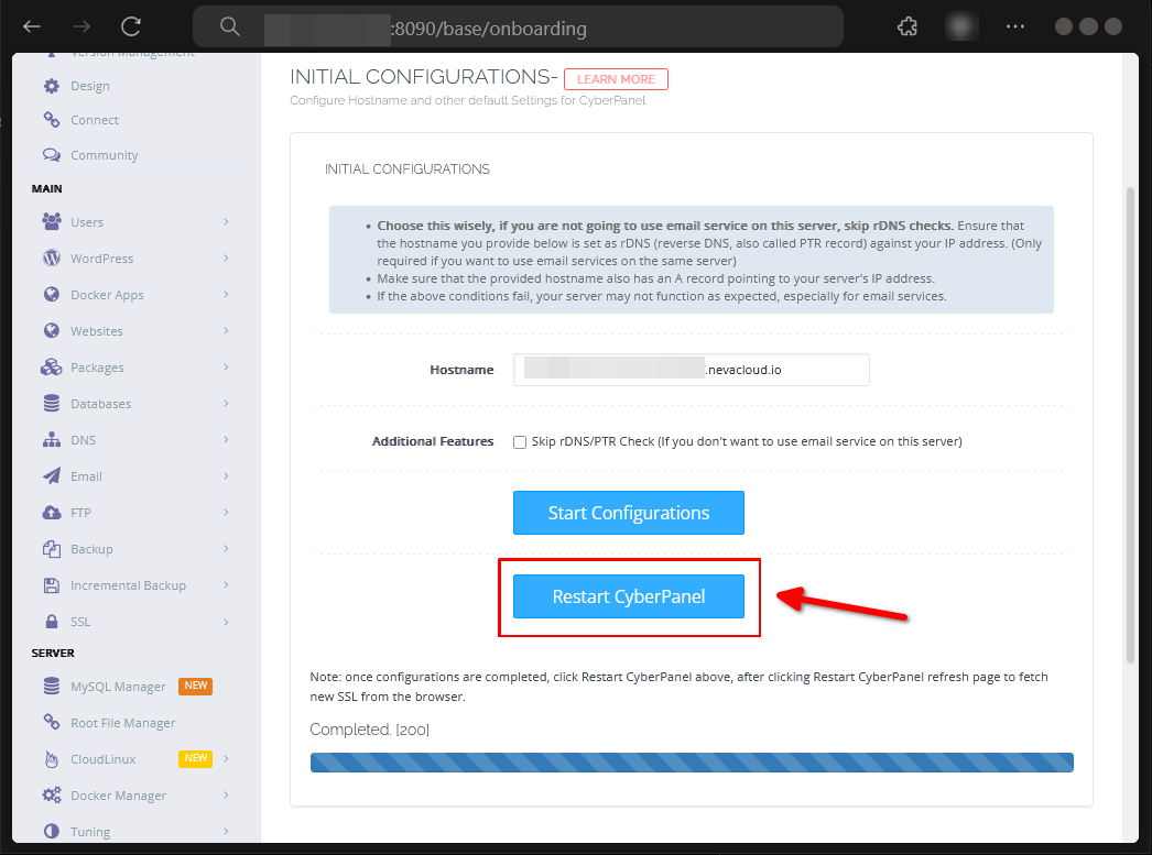 Cara Set-up Wizard di CyberPanel Untuk Konfigurasi Awal