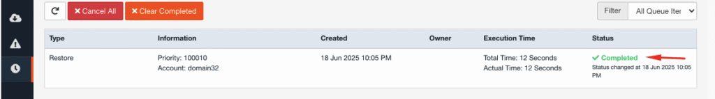 Restore Database dengan Jetbackup cPanel