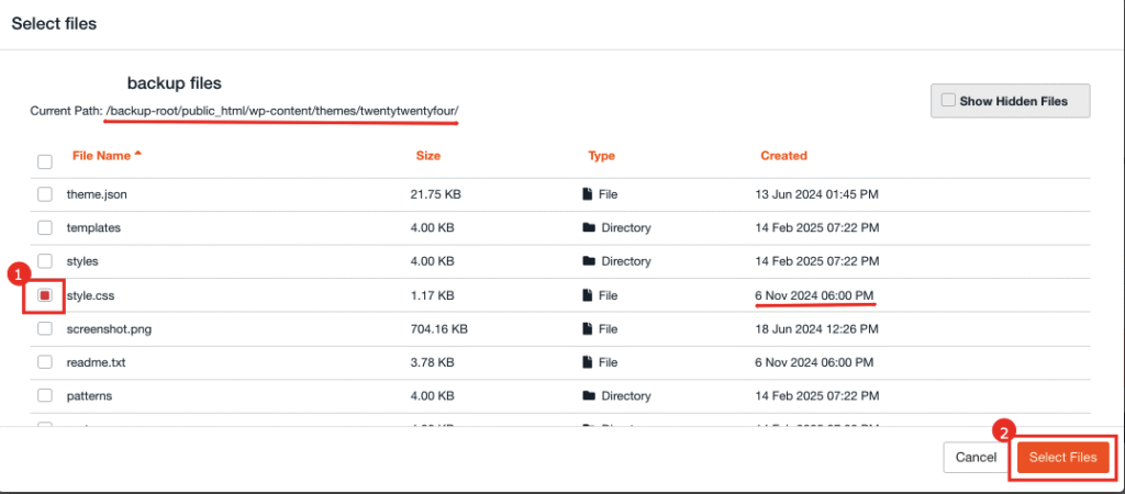 Restore Spesifik File atau Folder Jetbackup