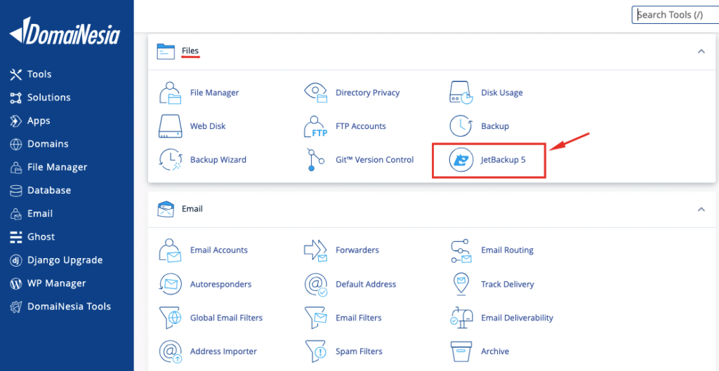 Restore Email dengan Jetbackup di cPanel