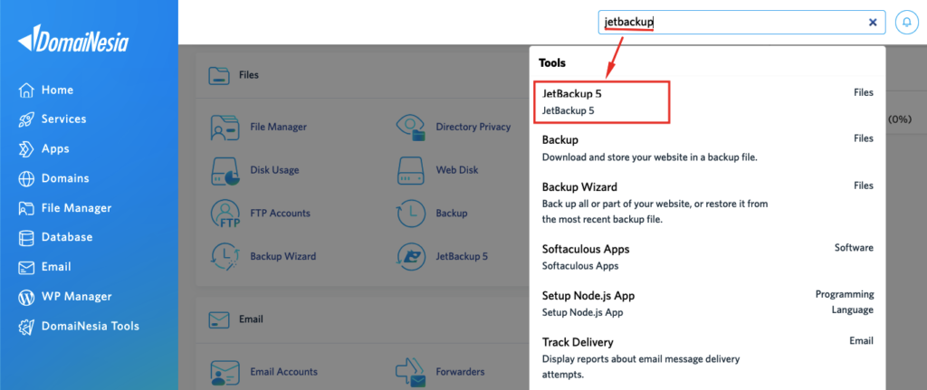 Cara Restore Spesifik File atau Folder Jetbackup Praktis 4 restore spesifik file atau folder Jetbackup