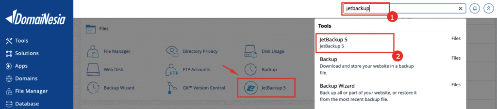 Restore Database dengan Jetbackup cPanel