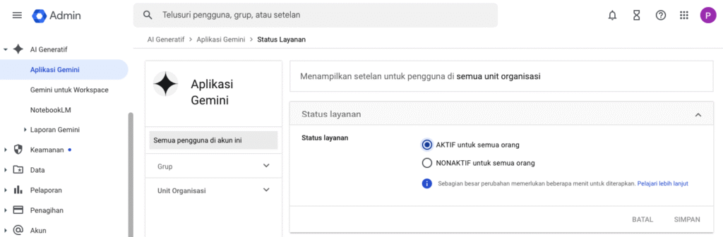Implementasi AI Gemini di Google Workspace