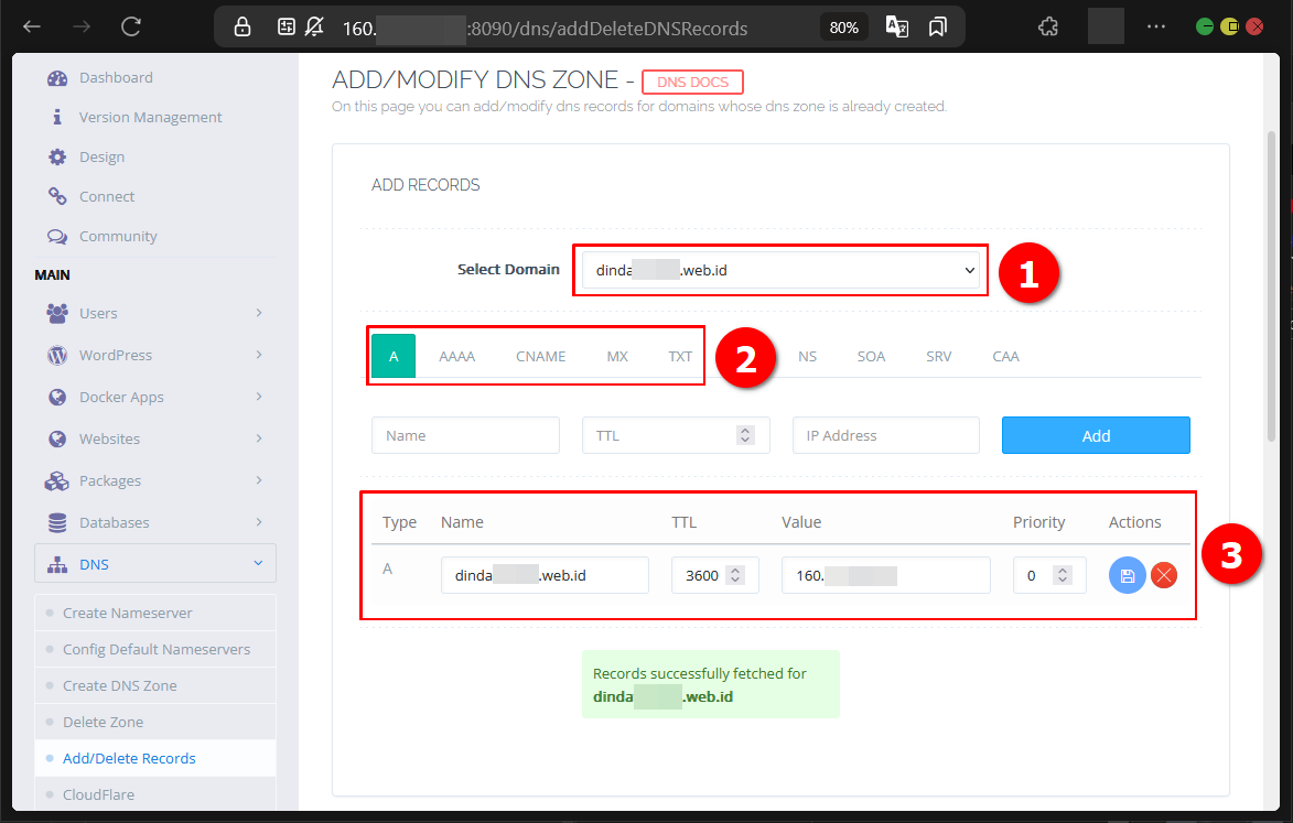 Cara Atur DNS Pada Website CyberPanel Agar Dapat Diakses