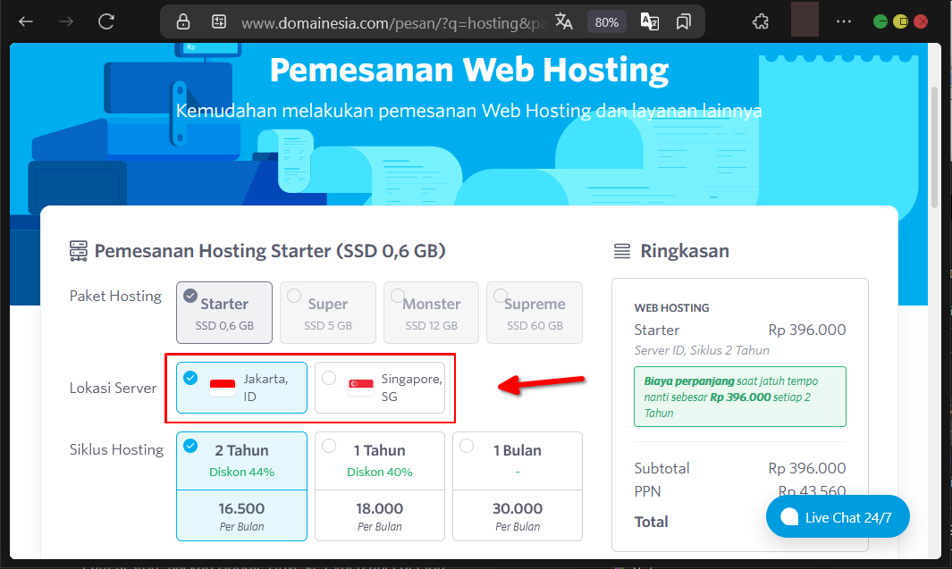 Cara Ganti Server Hosting DomaiNesia Dari Jakarta-Singapore