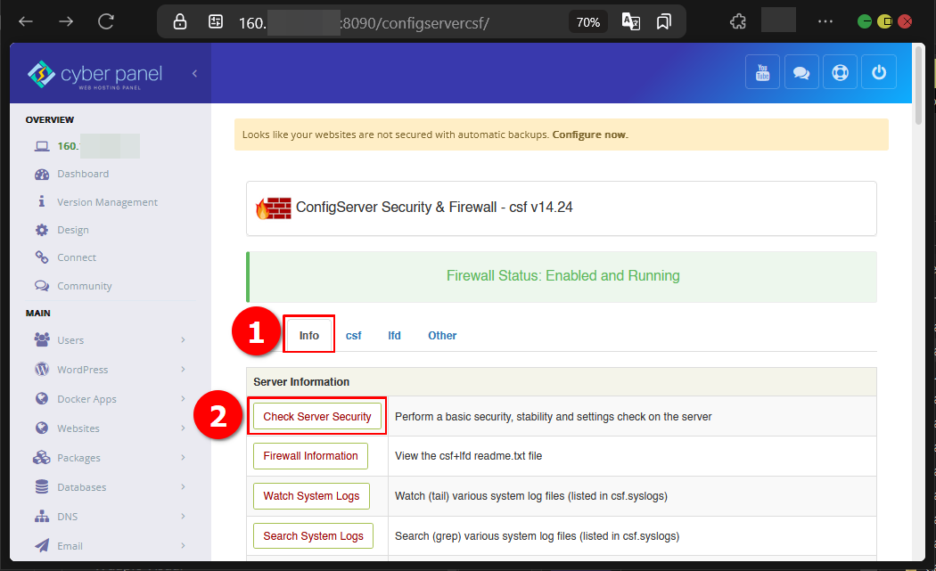 Cara Install CSF di CyberPanel Untuk Kelola Port Jaringan