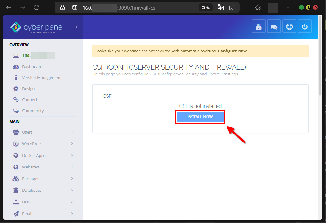 Cara Install CSF di CyberPanel Untuk Kelola Port Jaringan