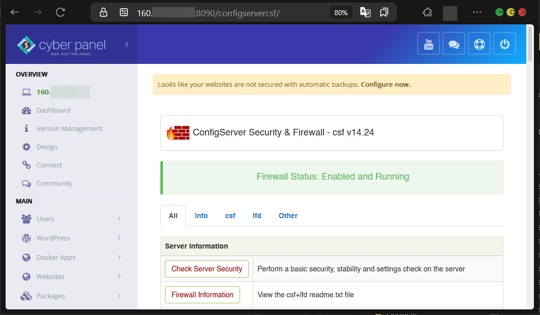 Cara Install CSF di CyberPanel Untuk Kelola Port Jaringan