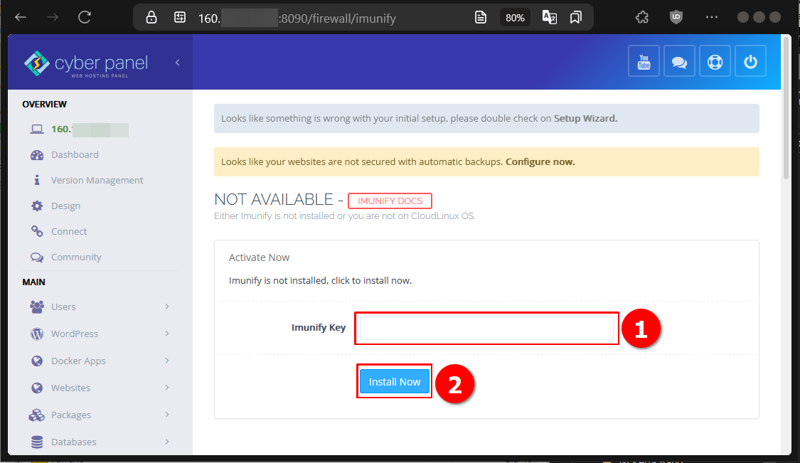 Cara Install Imunify360 di CyberPanel Pada Cloud VPS