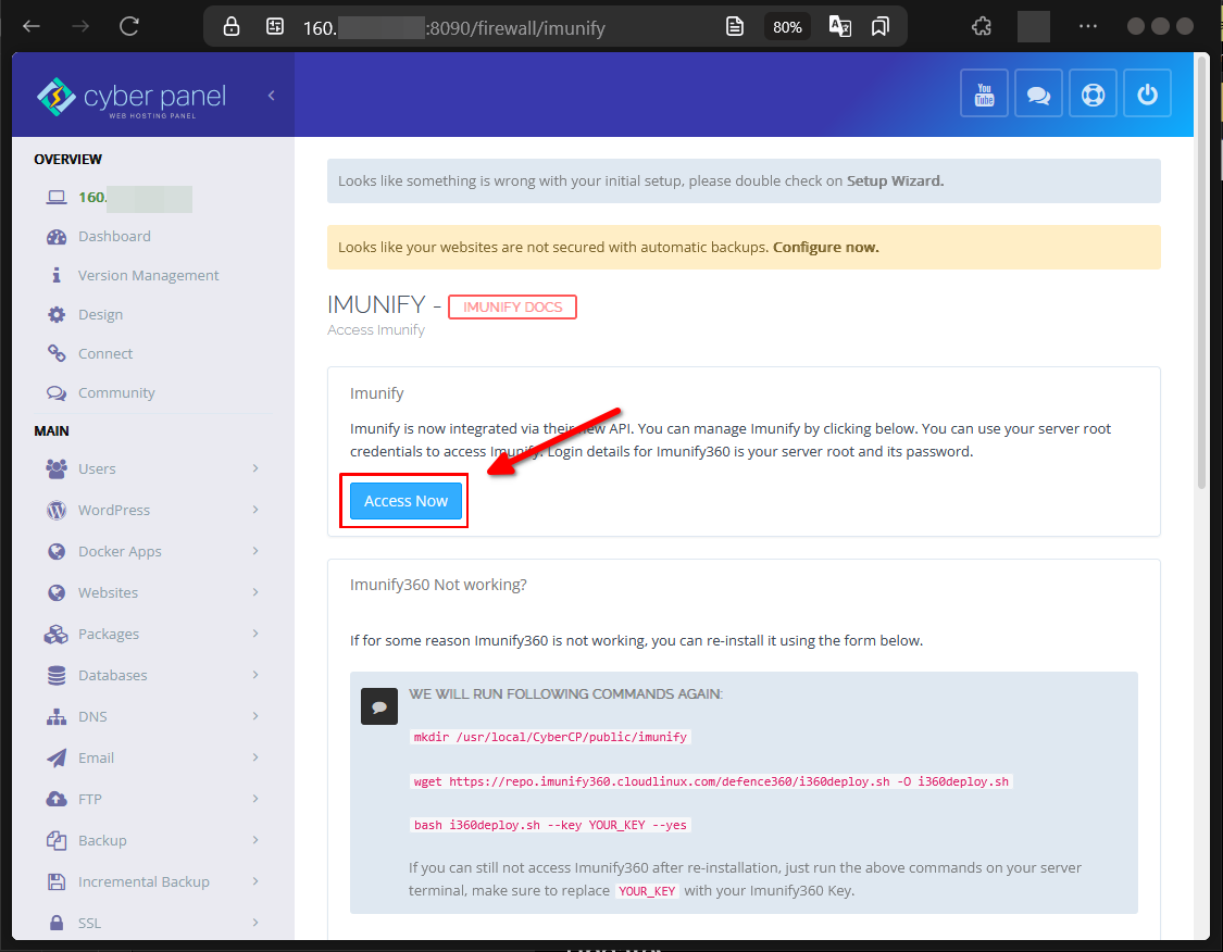 Cara Install Imunify360 di CyberPanel Pada Cloud VPS
