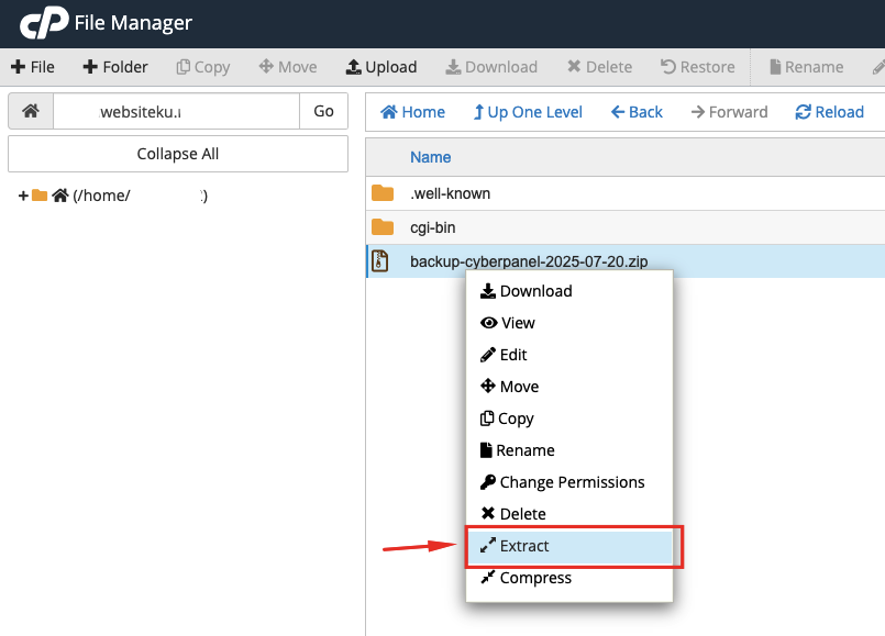 Migrasi Website dari CyberPanel ke cPanel