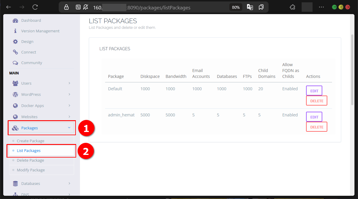 Cara Atur Packages di CyberPanel Untuk Kelola Paket Website