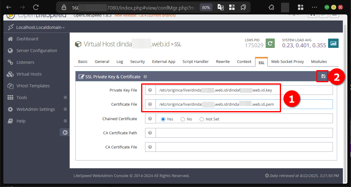 Cara Install SSL Cloudflare Origin CA di CyberPanel