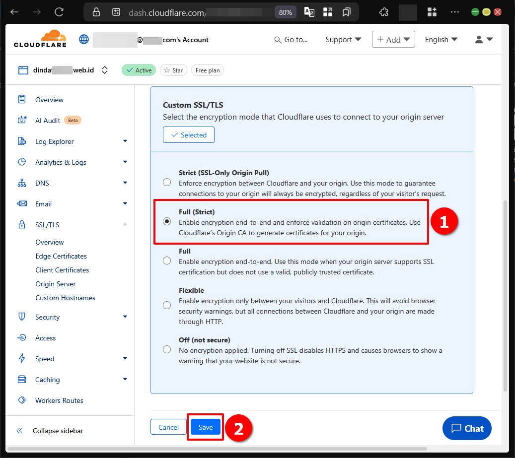Cara Install SSL Cloudflare Origin CA di CyberPanel