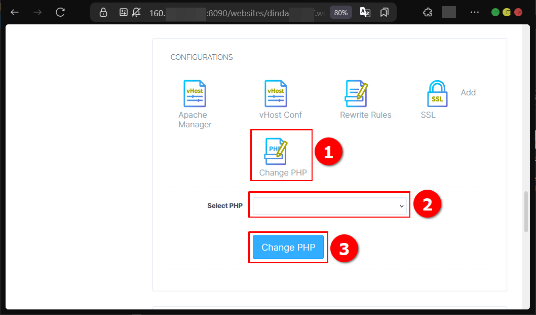 Cara Kelola PHP di CyberPanel Pada Pengaturan Dasar