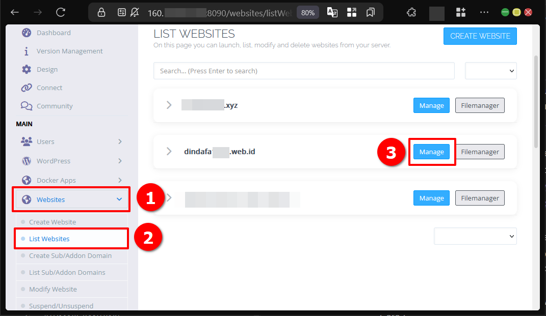 Cara Membuat Child Atau Subdomain Web di CyberPanel