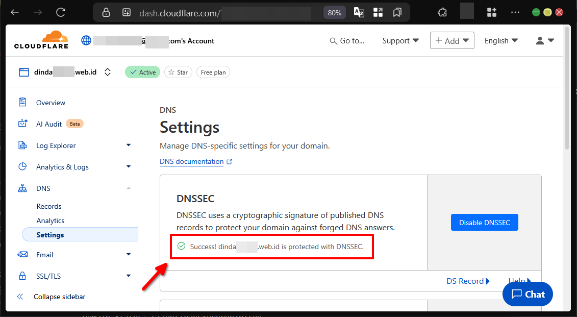 Cara Aktifkan Domain Cloudflare DNSSec di MyDomaiNesia