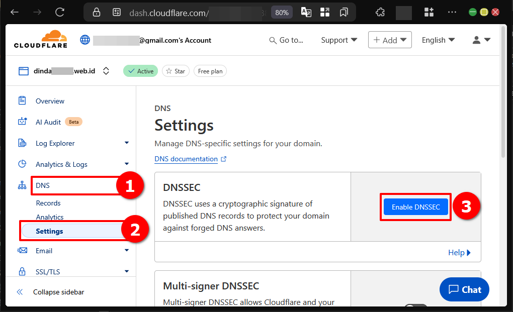 Cara Aktifkan Domain Cloudflare DNSSec di MyDomaiNesia