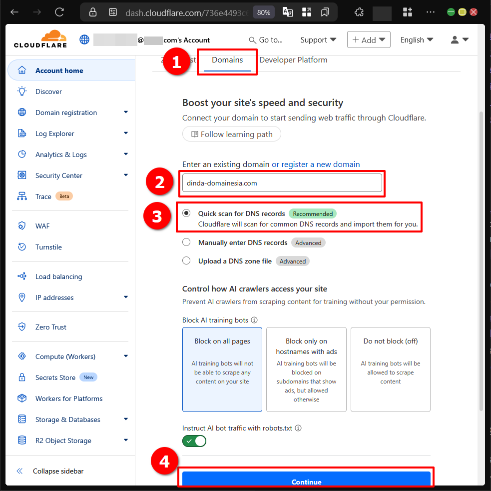 Cara Sambungkan Domain Ke Cloudflare DNS di MyDomaiNesia