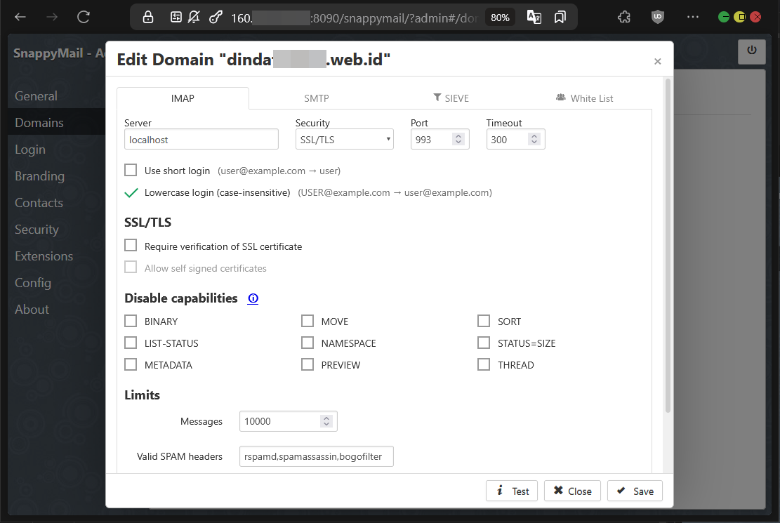 Cara Kelola Mail Server di CyberPanel Pada Admin SnappyMail