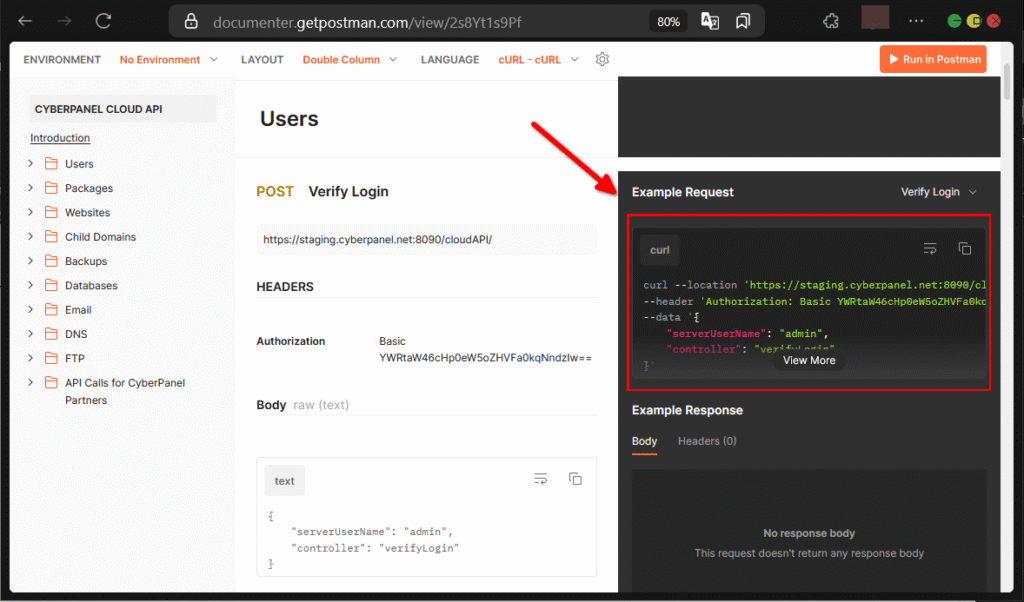 Cara Mengakses CyberPanel API Untuk Koneksi REST API