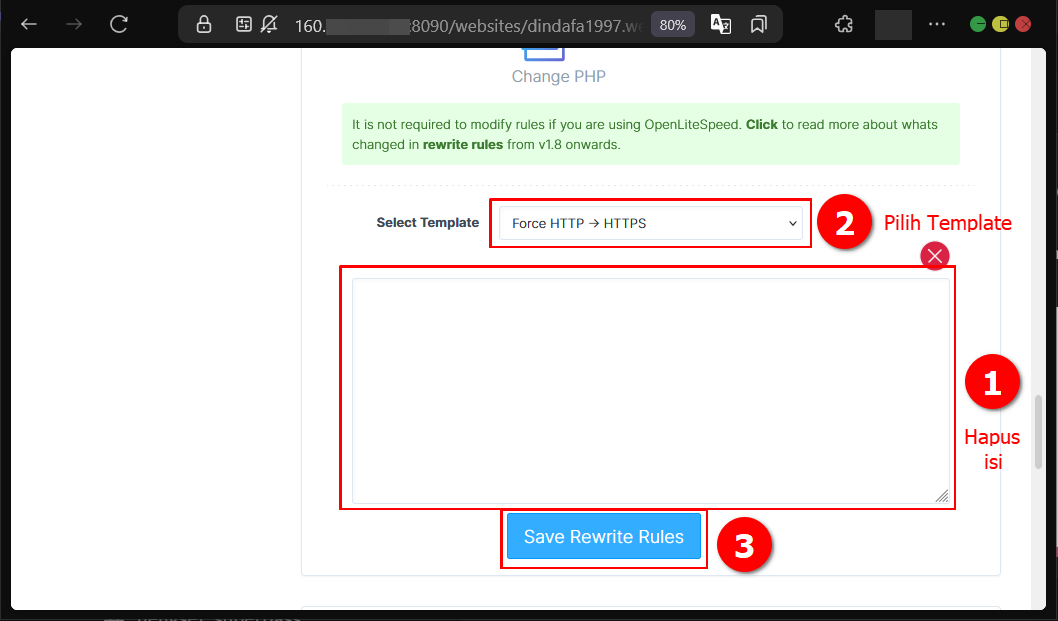 Penjelasan Fungsi Aturan Dari Rewrite Rules CyberPanel