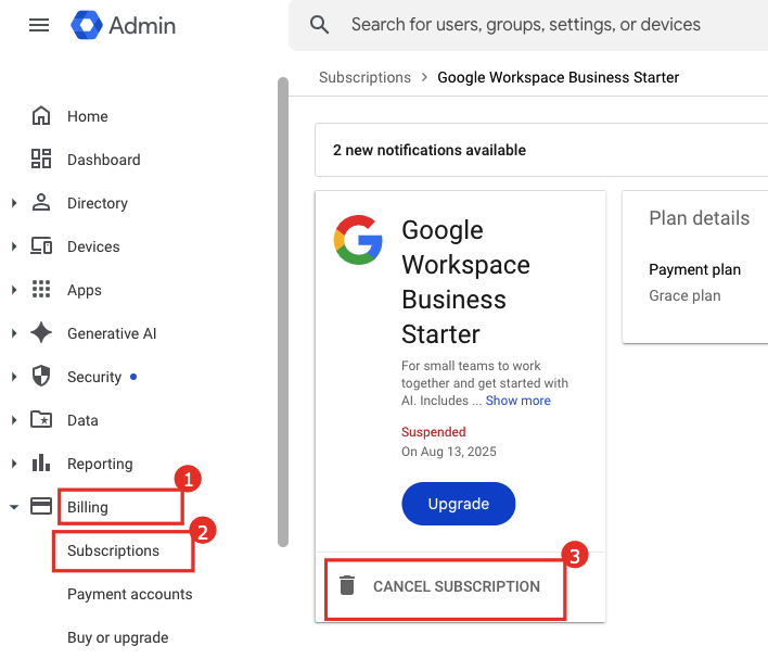 Cara Menghapus Akun Google Workspace
