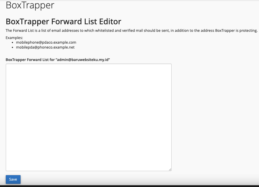 Menggunakan BoxTrapper cPanel