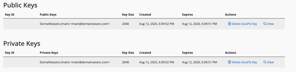 Fitur Encryption cPanel