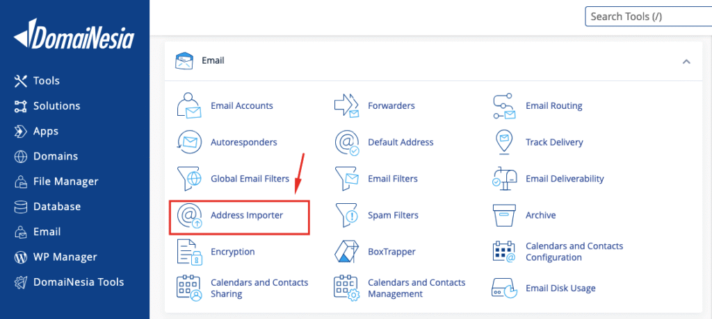 Address Importer cPanel