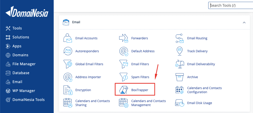 Menggunakan BoxTrapper cPanel