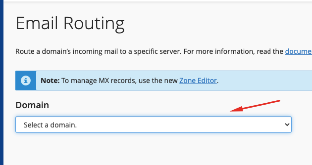 Email routing di cPanel