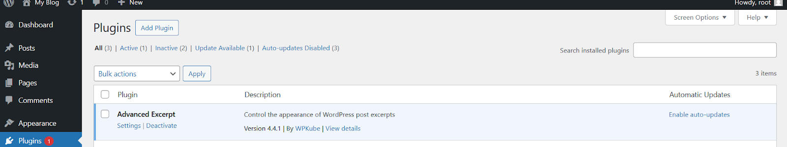Auto Excerpt WordPress