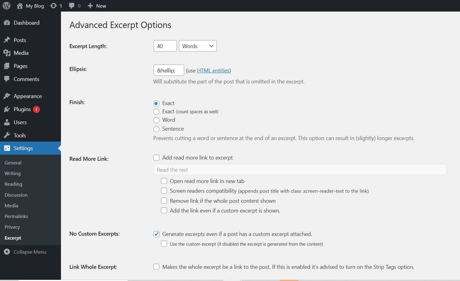 Auto Excerpt WordPress